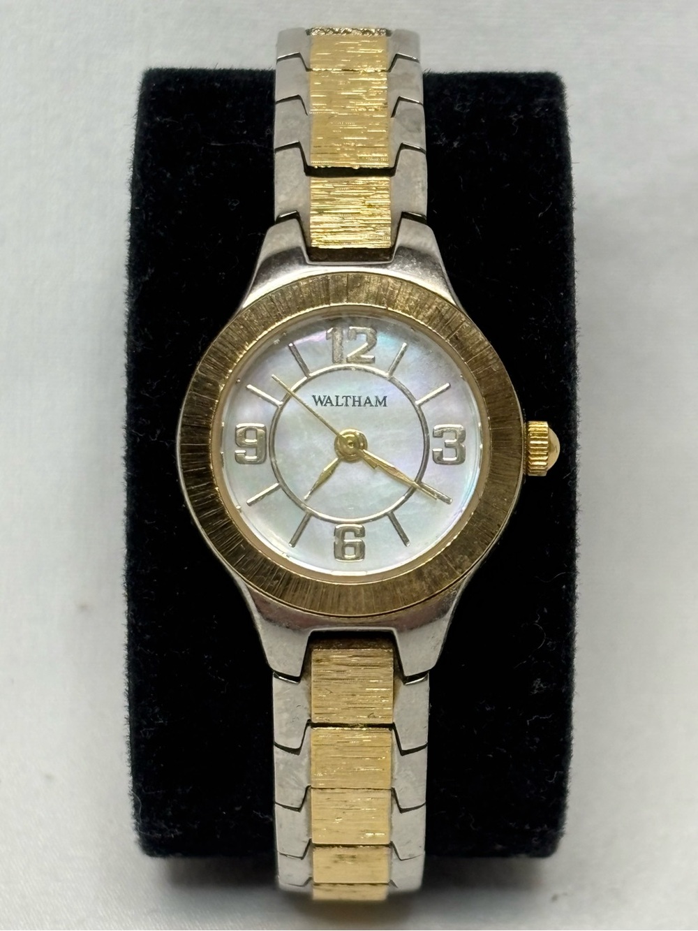 Waltham Ladies MOP Dial Gold & Silver 2 Tone Quartz Watch #6103
